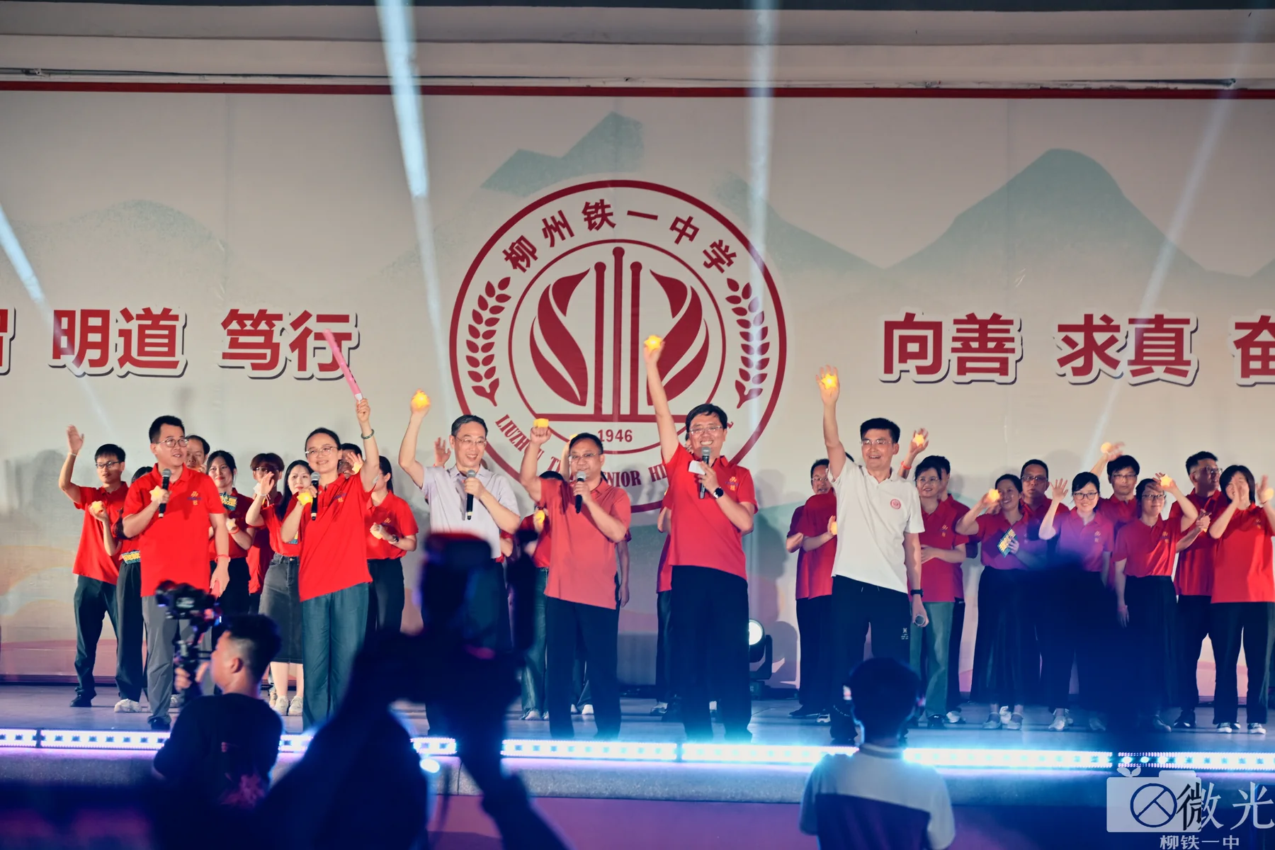 高三喊楼现场